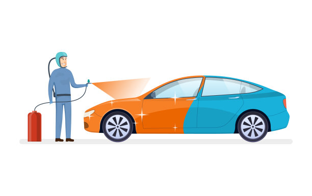 机修工，服务中心员工，从事新颜色染车图片下载