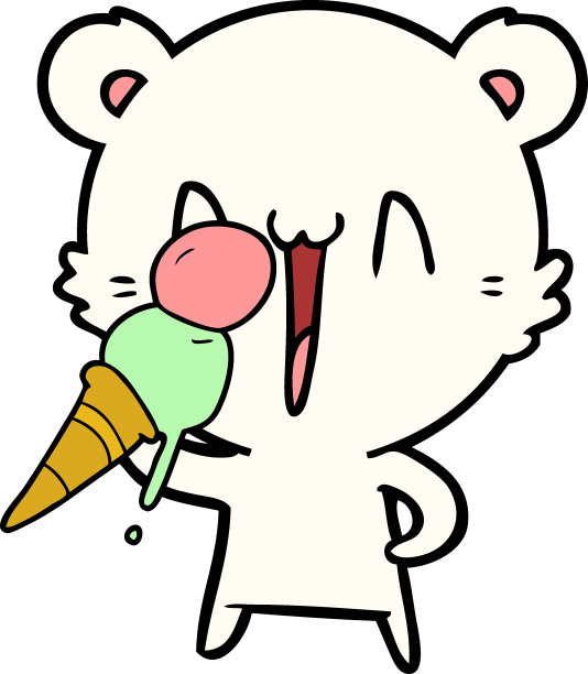 大笑的北极熊卡通图片下载