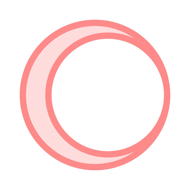 满月颜色线矢量图标图片下载