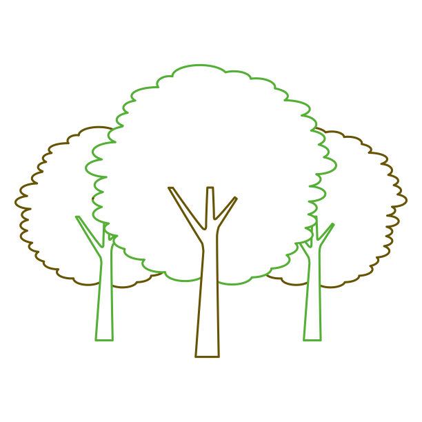 绿色三棵植物，植物天然图片下载