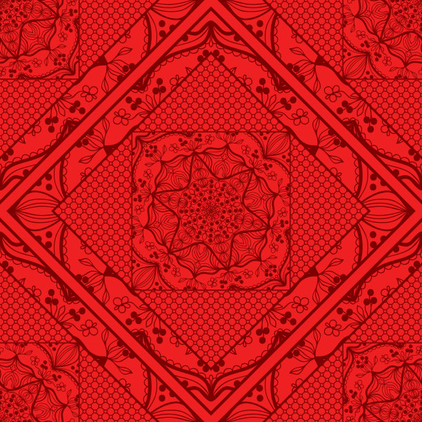 创意Ffloral点缀。无缝的几何图案。矢量插图。图片下载