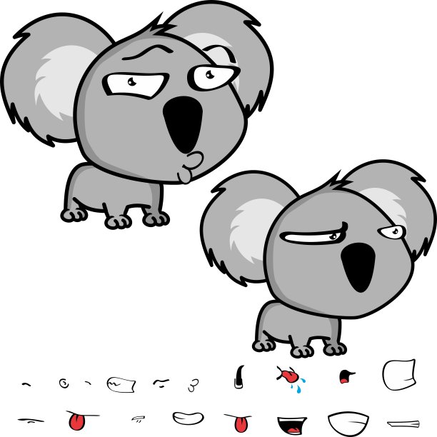 可爱的小轻浮考拉表情集图片下载