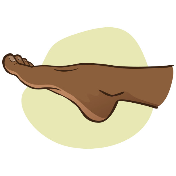 插图人物，人脚，非洲人下降，侧视图。理想的目录，信息和机构指南图片下载