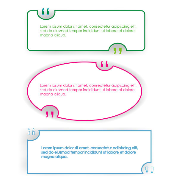 引用框设置语音气泡与阴影孤立的背景图片下载