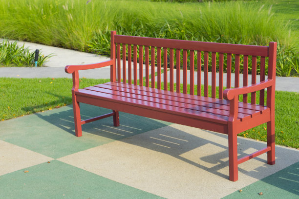 公园里的木凳图片下载