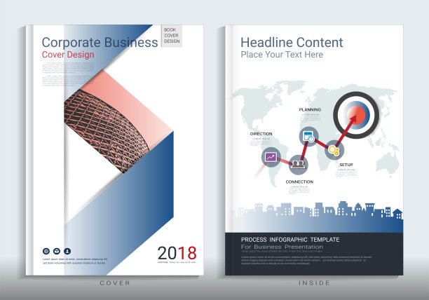 公司商业封面设计，有图片背景空间，用于年度报告，小册子，传单，单张，销售工具包，目录，杂志，小册子，作品集，海报，矢量模板A4大小。图片下载