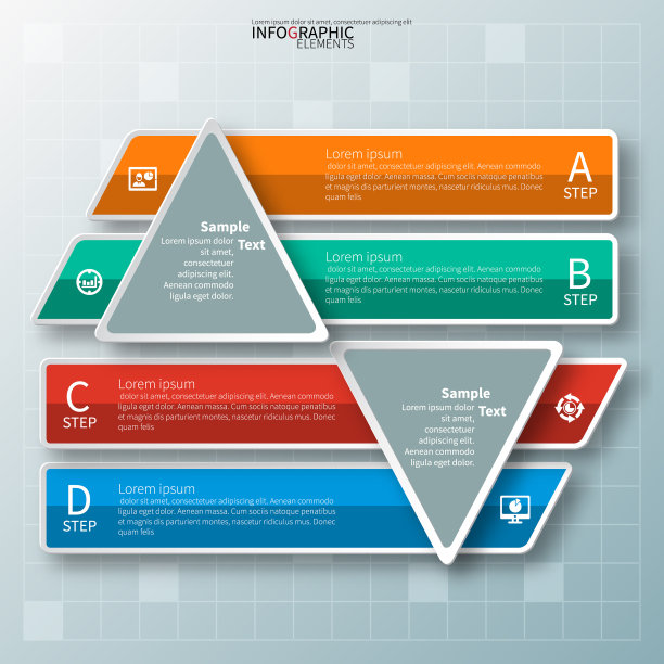 摘要三维纸张信息图图片下载
