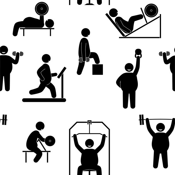 胖子健身训练。体建筑。健康的培训。图片下载