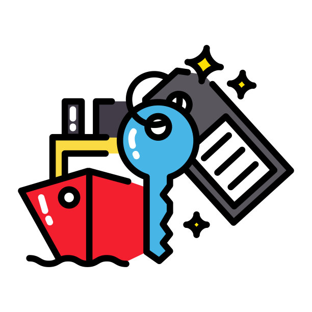 租船共享经济概念彩色黑色轮廓图标图片下载