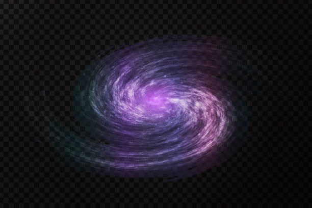 矢量现实孤立的宇宙星系在透明的背景上装饰和覆盖。空间、星云和宇宙的概念。图片下载