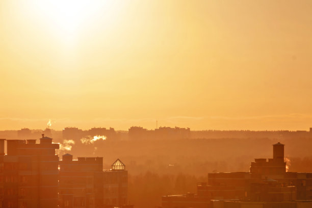 全球城市的日落图片下载