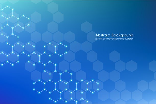 抽象六角形背景，科技概念，矢量插图图片下载