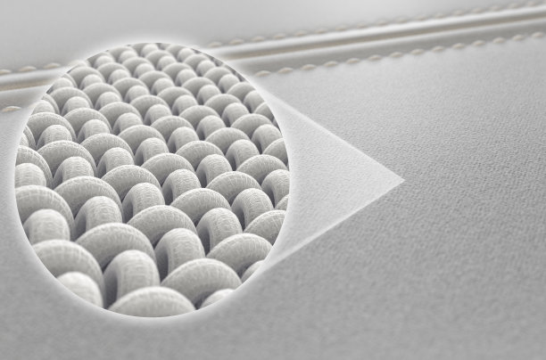 帆布材料和缝合缝与缩放部分图片下载