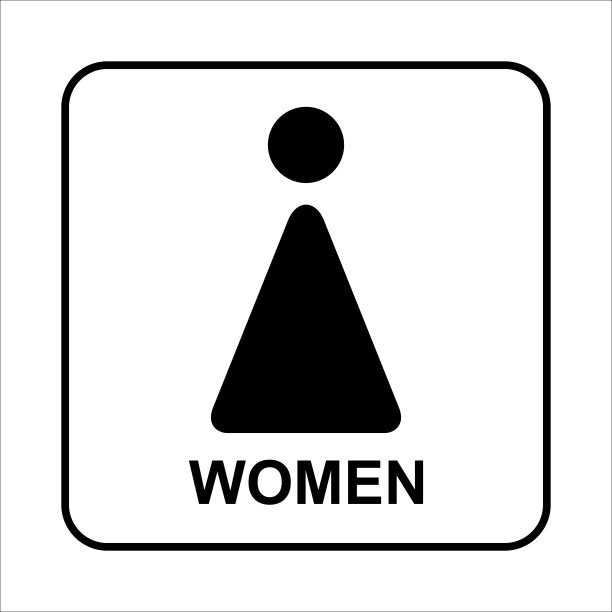 厕所的迹象。WC的女性图片下载