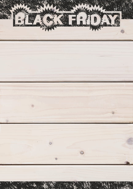 黑色星期五背景[木板上的旧邮票]图片下载