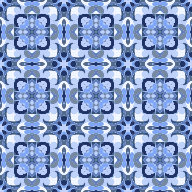 蓝白无缝图案图片下载