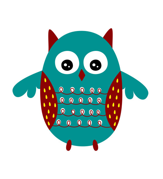 可爱猫头鹰卡通向量图片下载