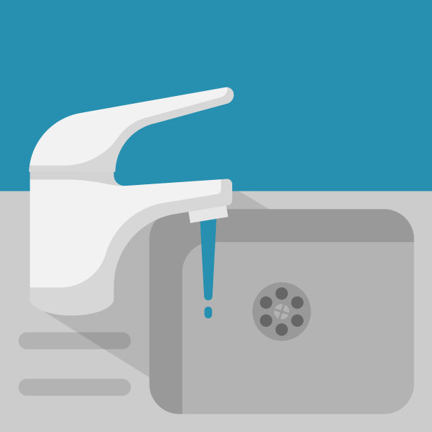 水槽与水龙头向量图片下载