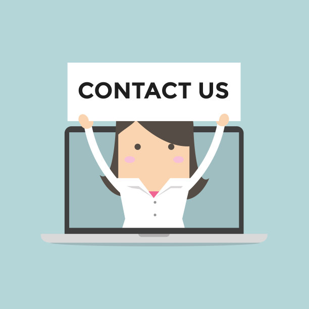 女商人持联系我们在电脑笔记本上签字图片下载