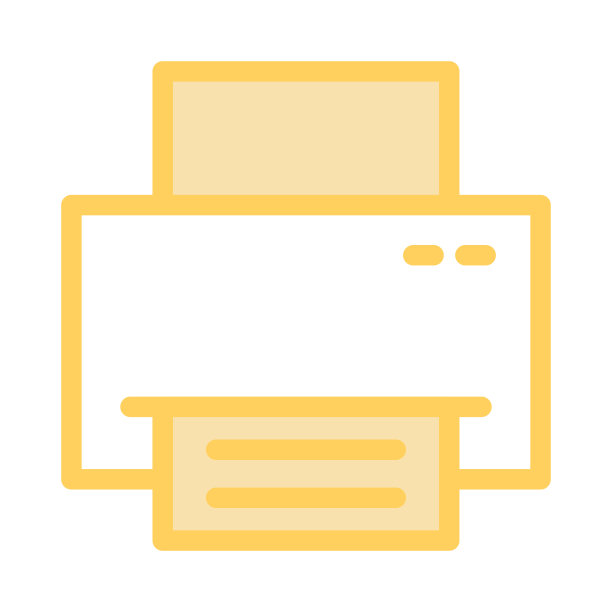 打印机颜色线向量图标图片下载