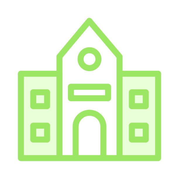 学校颜色线向量图标图片下载