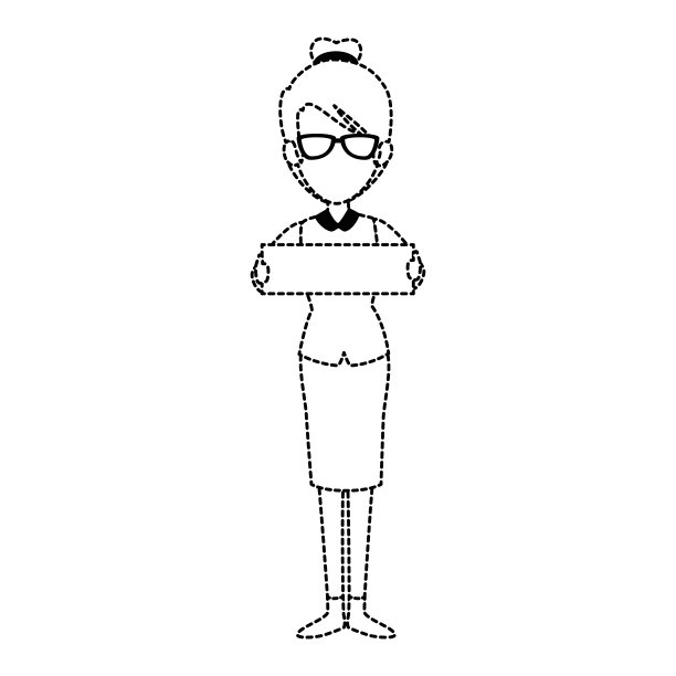 美丽的商人与旗帜图片下载