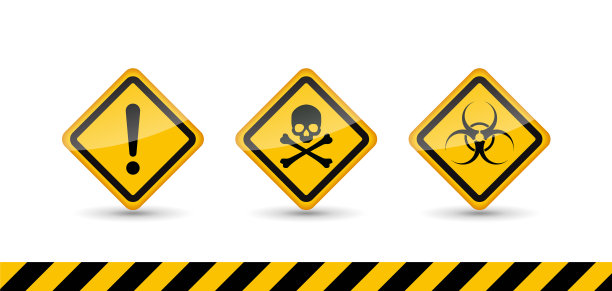 高质量详细的警示标志。矢量插图。精确的设计。图片下载