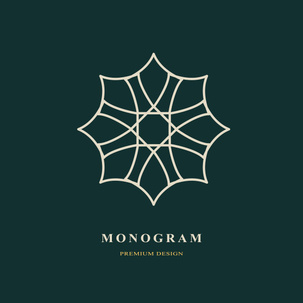 奢侈抽象字母，优雅模板。书法优雅的线条艺术设计。餐厅，皇室，名片，徽章，精品，酒店，纹章，珠宝，时尚，房地产，度假，拍卖。矢量图图片下载