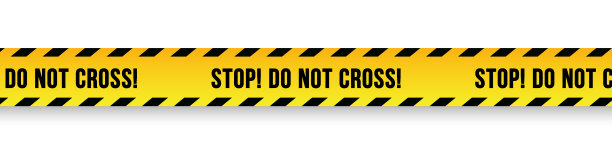 黄色警示胶带。矢量插图。精确的设计。图片下载