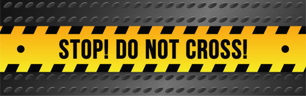 黄色警示胶带。矢量插图。精确的设计。图片下载