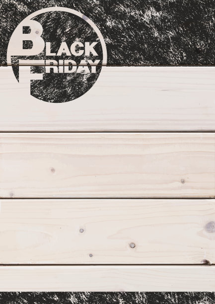 黑色星期五背景[木板上的旧邮票]图片下载