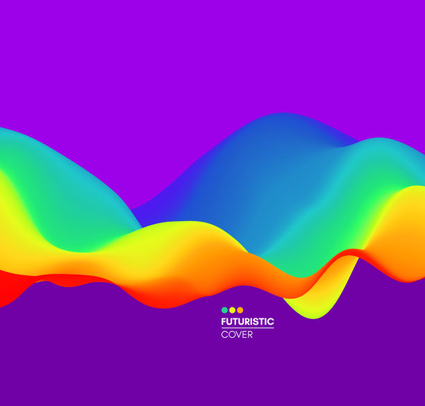 丰富多彩的抽象背景。动态效果。未来的技术风格。运动矢量插图。素材图片