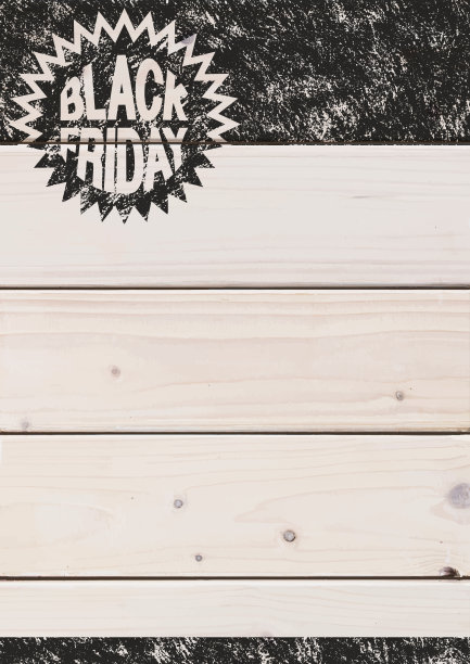 黑色星期五背景[木板上的旧邮票]图片下载