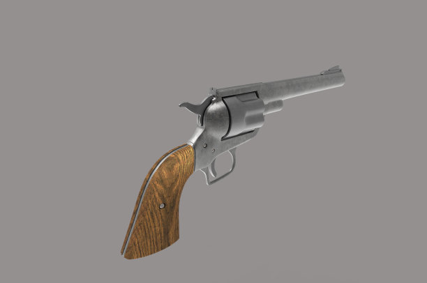 枪在背景。三维渲染图片下载