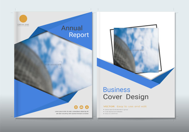 封面设计与照片背景空间，可适应年度报告，小册子，传单，传单，事实说明书，销售工具包，目录，杂志，小册子，作品集，海报，矢量模板A4大小。图片下载