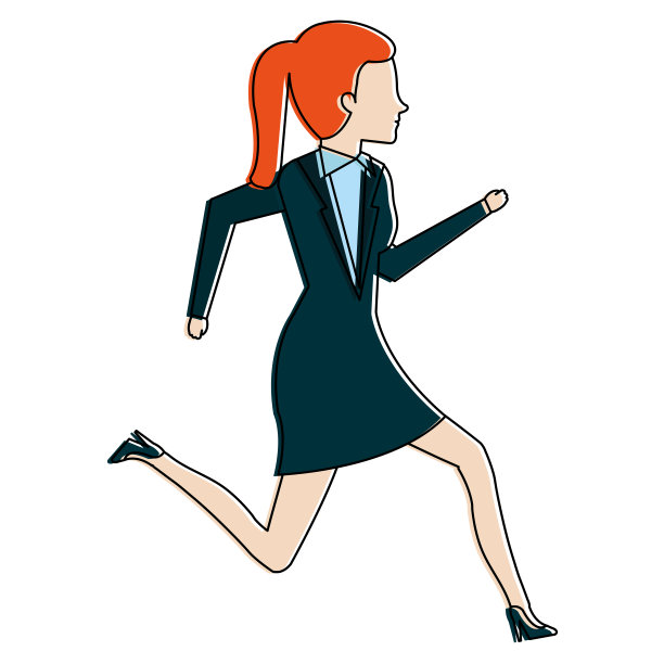 商业女性运行的化身图片下载