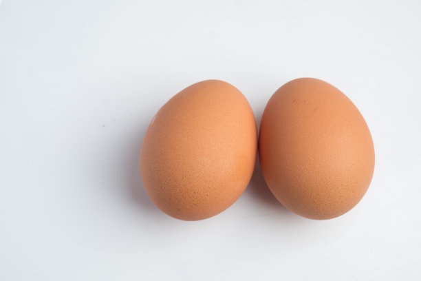 白色背景下的鸡蛋图片下载