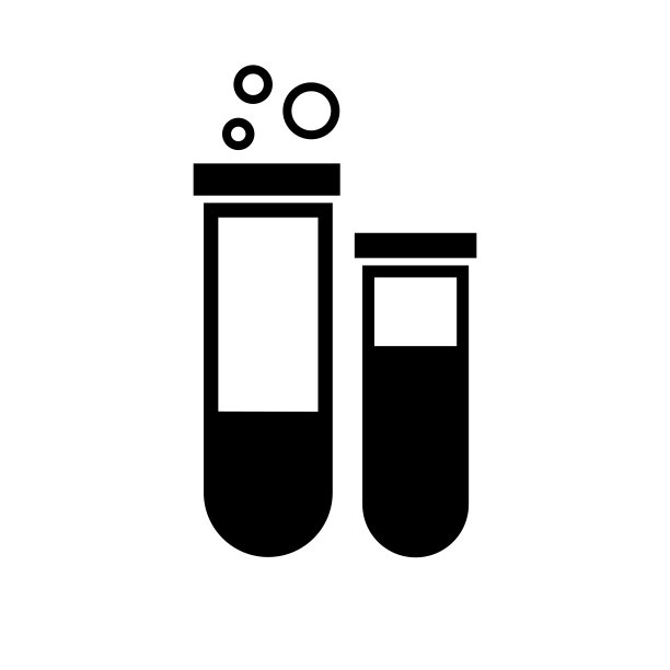 试管透明医用玻璃图标在时尚的平面风格孤立的白色背景符号为您的网站设计，图标，应用程序，UI。矢量图图片下载
