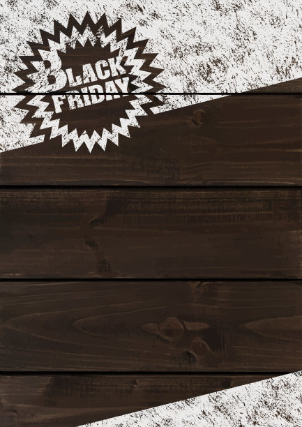黑色星期五背景[木板上的旧邮票]图片下载