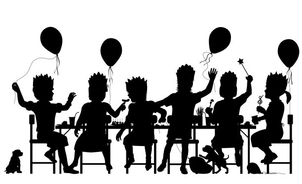 女孩派对轮廓图片下载