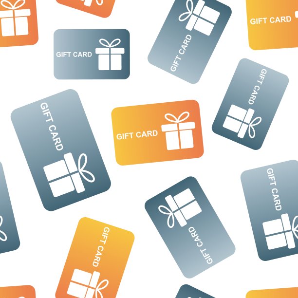 礼品卡无缝图案背景。商业平面矢量插图。折扣券符号符号图案。图片下载