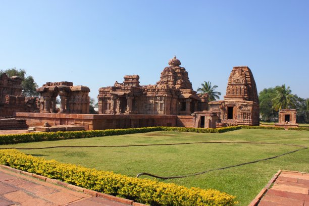 Pattadakal寺庙，联合国教科文组织遗产，卡纳塔克邦，印度图片下载