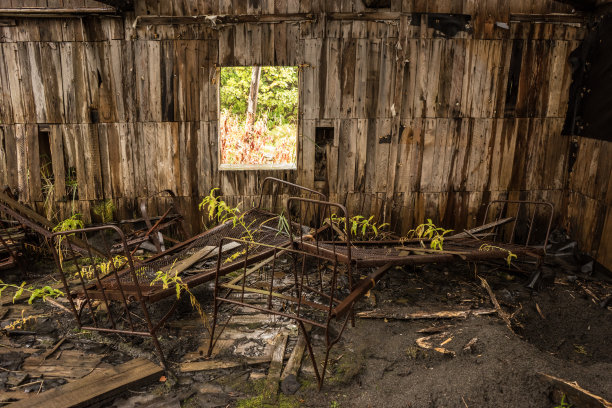 格鲁博卡亚湾的旧渔场图片下载