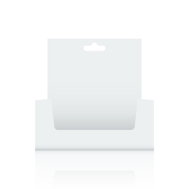 空纸板展示盒模型与前面的观点。现实的画。图片下载