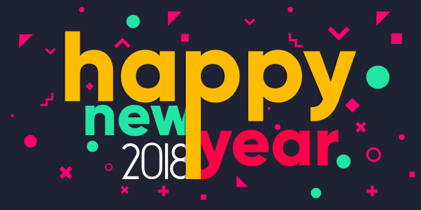 圣诞快乐和新年快乐2018印刷背景图片下载