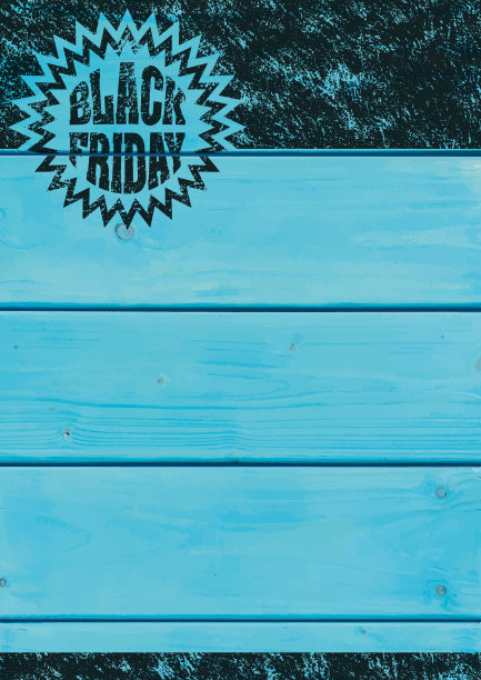 黑色星期五背景[木板上的旧邮票]图片下载