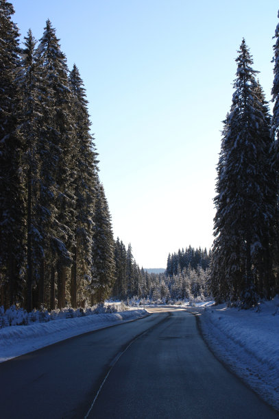 在波克拉祖卡雪地里开车图片下载