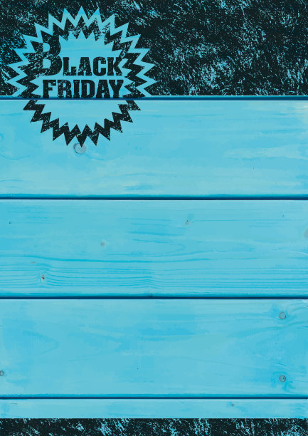 黑色星期五背景[木板上的旧邮票]图片下载