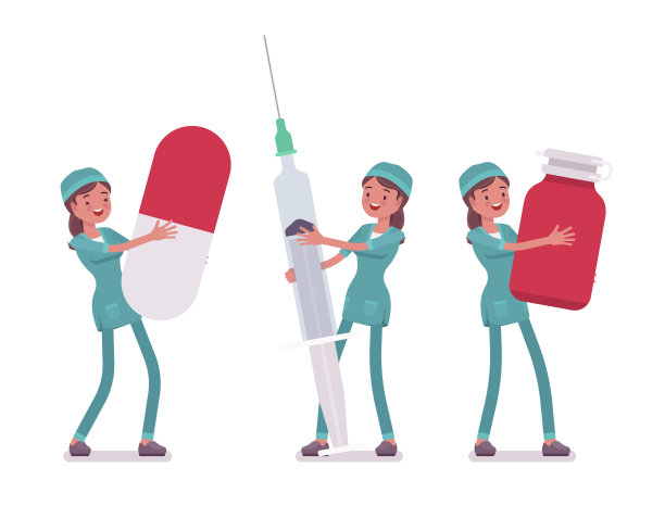 女护士和大工具素材图片