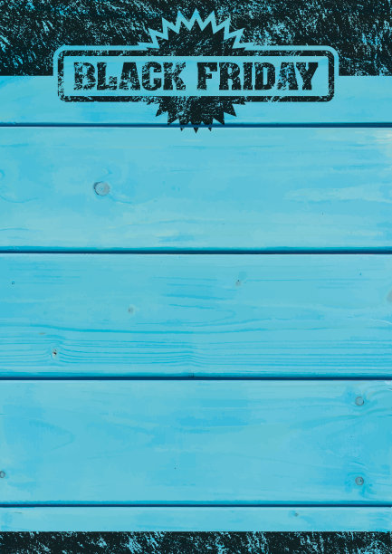 黑色星期五背景[木板上的旧邮票]图片下载
